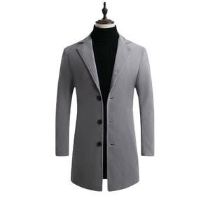 Manteau en laine pour <span class=keywords><strong>homme</strong></span>, style coréen, coupe ajustée, mi-long, <span class=keywords><strong>trench</strong></span>-<span class=keywords><strong>coat</strong></span>, veste en laine pour <span class=keywords><strong>homme</strong></span>, manteau pour <span class=keywords><strong>homme</strong></span>, nouvelle collection automne-hiver - Product Image 6