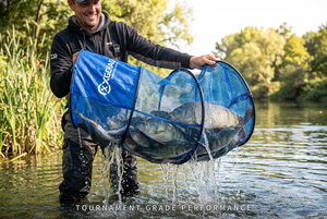 Filet <span class=keywords><strong>de</strong></span> pêche pliable robuste <span class=keywords><strong>de</strong></span> 2m à 4m pour carpes, en maille résistante, avec logo personnalisé, vente en gros - Product Image 5