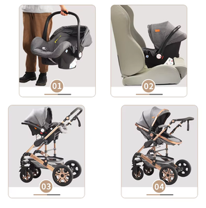 22 thời trang Sản phẩm em bé của tất cả các loại pushchair 3 trong 1 xe đẩy em bé Xe đẩy Carrinho de Bebe với bé ngồi xe 0-3 năm - Product Image 6