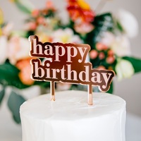 ECCOBELLA Bestseller Personalisierter Gravierter Happy Birthday Acryl-Cake-Topper 10cm Neuerscheinung Tortendekoration Zubehör