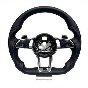 Volant en cuir amélioré compatible avec <span class=keywords><strong>Audi</strong></span> <span class=keywords><strong>RS4</strong></span>, A4 B8.5, TT 8J, A4 B6, 4F, S8 D4, S4 B8 & B9, RS3 8V, A6 C6 4F, TT <span class=keywords><strong>MK1</strong></span> - Product Image 1