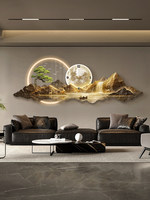 Horloge murale décorative de luxe en porcelaine cristalline avec rétroéclairage LED, tableau mural pour salon