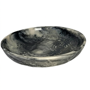 Platos y platos de resina blanca y negra Lucente, patrón personalizado, plato moderno apto para lavavajillas, plato para servir alimentos, ecológico - Product Image 1