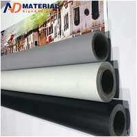 Bannière rétroéclairée noire brillante 300*500D 18*12 340gsm 440gsm Rouleau de vinyle PVC flexible fabriqué en matériau papier durable