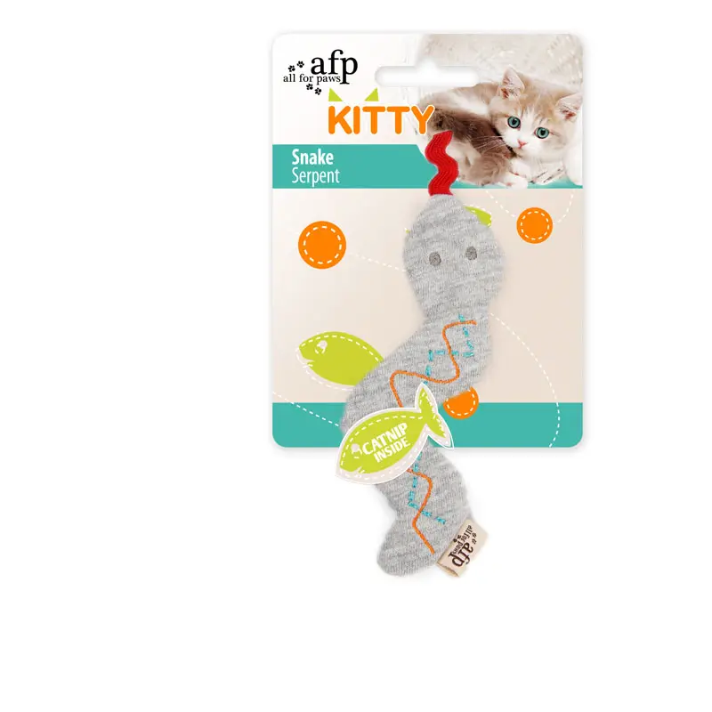 Jouets cataire herbe-aux-chats en tissu, jouet à mâcher, interactif, avec serpent, dessin animé, pour chatons
