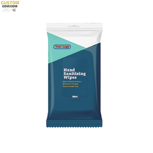 Lingettes désinfectantes jetables Biokleen Custom Travel Pack 20ct pour les mains - Product Image 1