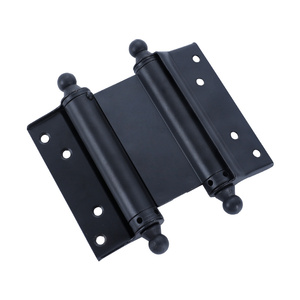 บานพับประตูเหล็กแบบสปริงคู่สีดำด้าน4นิ้วสำหรับประตูสวิง - Product Image 1