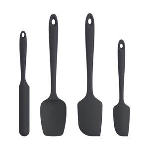 Juego de 4 piezas de silicona de grado alimenticio, espátula negra resistente al calor, 2022 grados, para cocina, 600 - Product Image 1