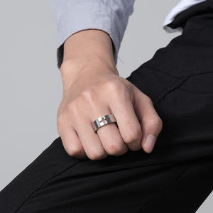 Roestvrijstalen Holle Kruis Mannen En Vrouwen Ring Huwelijk Voorstel Paar Ringen Grensoverschrijdende Verkochte Juwelenvoorraad - Product Image 5
