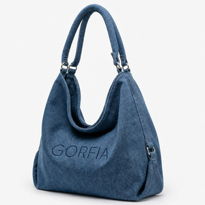 Bolso de Hombro de Mezclilla de la Marca de Moda Clásica Gorfia al por Mayor con Logotipo Personalizado, Proveedor de Bolsos OEM - Product Image 5