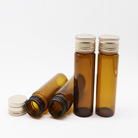Bouteille en verre ambré de 20ml, 30ml, 50ml, 100ml pour sirop oral, avec bouchon en aluminium doré, pour compléments de collagène et enzymes, vente en gros