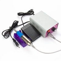 SIMINAIL Perceuse à ongles électrique 25000 tr/min, machine de manucure, équipement d'art avec 6 embouts de perceuse à ongles, pédale de commande, boîte de contrôle, forme 25000