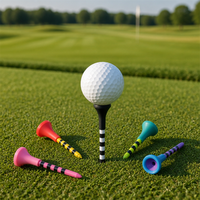 Support de balle de golf durable 83 mm, impression 4 lignes, accessoires de golf professionnels en plastique, vente en gros, fournisseur d'usine OEM/ODM