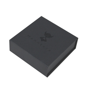 JeyBox Factory Wholesale Custom Printed Handmade Luxury Rigid Cardboard Recycled Materials Black Simple Empty Magnetic Closure - Product Image 4