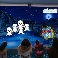 Mur de projection interactif pour lancer de balles en aire de jeux intérieure, jeu interactif mural pour enfants