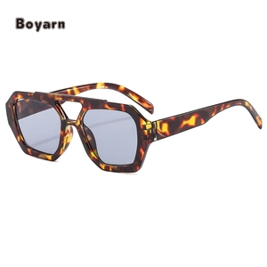 Boyarn Factory, venta al por mayor, gafas de personalidad Retro de <span class=keywords><strong>San</strong></span> Valentín, gafas de puente doble, gafas de sol clásicas con montura grande - Product Image 2
