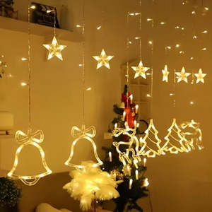 Evermore Wholesale Christmas Home Decor Garden Outdoor Decorative Low Voltage Crystal Led Star fairy <b>Curtain</b> <b>Lights</b> - Product Image 6
