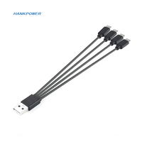 Câble de charge USB Type C 4 en 1 26AWG 5V 2A 2 cœurs 20cm