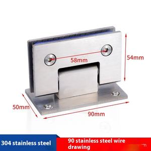 モダンステンレススチール90度スイングヒンジロータスリーフフレームレスガラスドアクリップバスルーム & キッチン用シャワールームアクセサリー - Product Image 4