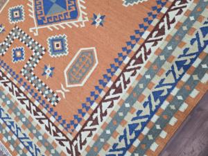 Hermosa alfombra turca de lana anudada a mano moderna, tamaño personalizable para sala de estar, hoteles, ejercicio en casa, técnica tejida para coche - Product Image 5