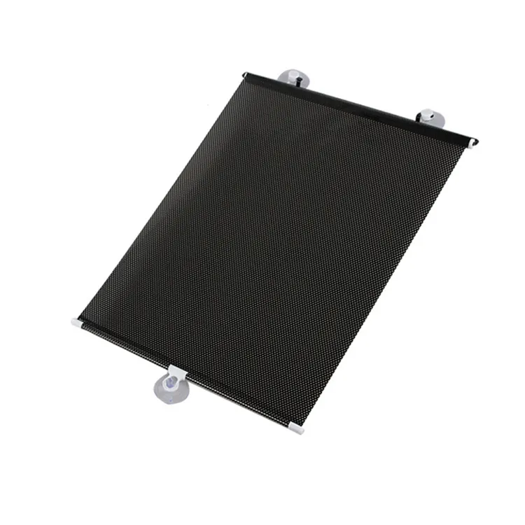 Penggulung penahan matahari tirai mobil, PVC 45x125cm penjualan pabrik dapat disesuaikan cangkir pengisap kerai
