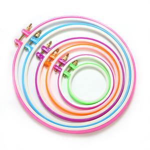 Aros de bordado, anillo de aro de punto de cruz de círculo de plástico de 3,4 pulgadas a 10,2 pulgadas - Product Image 1