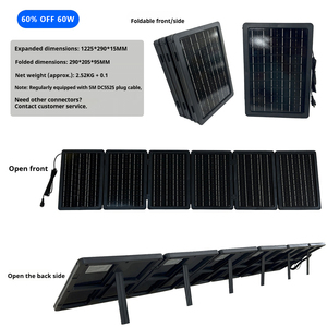 แผงโซลาร์เซลล์พับได้ BENSON BS-18V แบบพกพา 18V โมโนคริสตัลไลน์ซิลิคอน สำหรับตั้งแคมป์กลางแจ้งและพาวเวอร์แบงค์ - Product Image 5