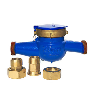 YueMeiTe Water Meter 25mm Multi-Jet Threaded Connection Brass Material For Household Use - Product Image 1