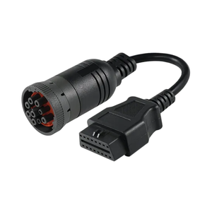 定制 Hooha Harness J1939 德国 9 针 OBD2 16 针卡车诊断连接器电缆 PVC/尼龙护套汽车电子 - Product Image 5