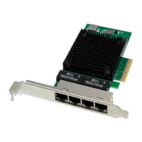 Kartu Jaringan Server Internal PCIe X4 RTL8125BG Empat Port Ethernet/RJ45 LAN 1GbE untuk Desktop