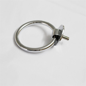 Tirador de Anillo Moderno Minimalista de Aleación de Zinc Cromado para Muebles, Diseño Duradero - Product Image 3