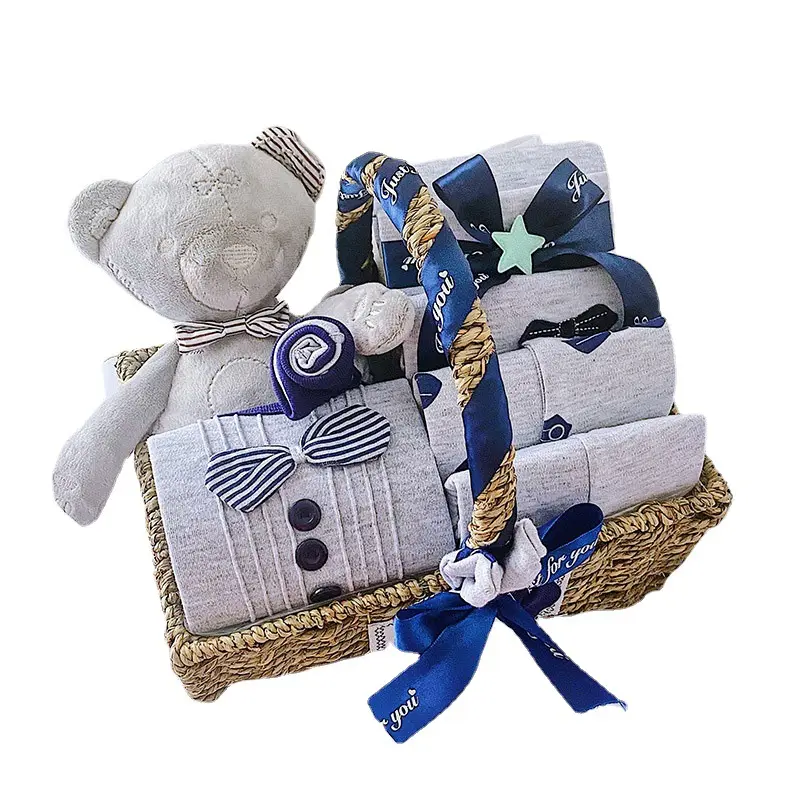 Newborn baby clothes set gift box gift package autumn and winter boy baby full moon gift for 100 days