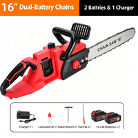 Tronçonneuse sans fil 60V à batterie lithium sans balais 4Ah, scie électrique rechargeable portable, mini scie à main pour la coupe du bois