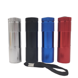 LOGO Printing Mini Flashlight Multifunctional Waterproof 9 Led Uv Led Flashlight Torch Light Uv Lamp