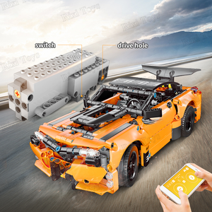 Moule roi 15006 MOC plastique RC sport voiture de course bricolage assemblage brique modèle enfants blocs de construction ensembles jouets - Product Image 3
