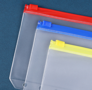 Đa chức năng A6 rõ ràng 6-Ring Frosted PVC Chất kết dính phong bì Pocket Pouch nhựa nộp hồ sơ thư mục đầy màu sắc tiền mặt dây kéo túi - Product Image 3