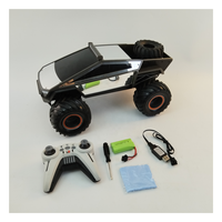 Camion monstre RC 2,4G 1:12, style cyberpunk, jouet télécommandé tout-terrain, camion argenté avec lumières et sons pour enfants
