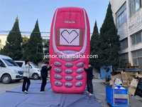 Modèle de téléphone mobile gonflable géant éclairage téléphone gonflable accessoires de dessin animé pour la publicité
