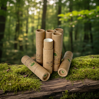 Tubes de baume à lèvres recyclés emballage de cylindre de déodorant boîte ronde de baume à lèvres écologique cosmétiques tube de carton de papier doublé de cire