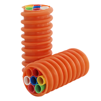 Conducto Óptico Corrugado de HDPE de 7 Vías, Alta Resistencia, Flexible y Ecológico, Directo de Fábrica, con 7 Subconductos para Cableado de Telecomunicaciones
