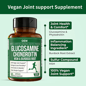 OEM/ODM Vegan kunyit tulang & dukungan sendi Burdock akar pil suplemen Halal Glucosamine Chondroitin sulfat kapsul MSM - Product Image 2
