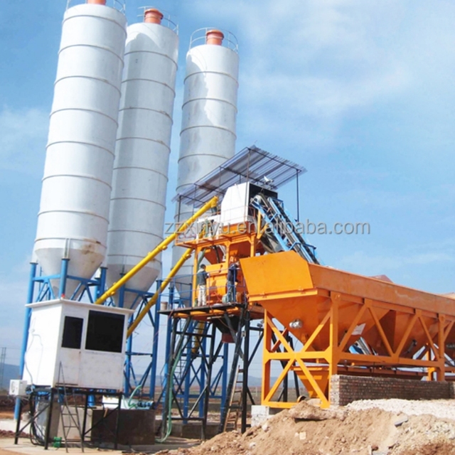 HZS75 Elba Hopper Type 75m3/hr Auto Concrete Mixer Batching Plant Price for Sale to Sri Lanka