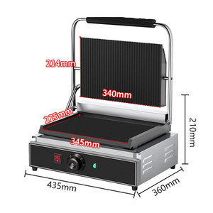 Vente en gros de machine à <span class=keywords><strong>sandwich</strong></span> en acier inoxydable 2200W en fonte électrique Contact <span class=keywords><strong>Sandwich</strong></span> Panini Presse Maker Grill Machine à plaque chauffante - Product Image 1