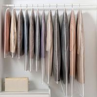Sacs de protection pour vêtements en plastique transparent légers et anti-poussière, en EVA, pour le rangement dans le placard et les voyages