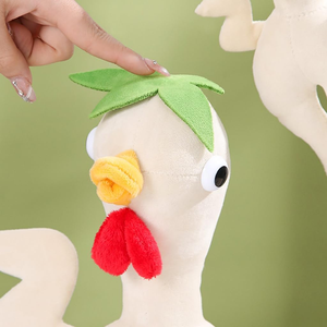 Spremere a mano cigolante divertente gambe Sexy pulcino senza capelli liscio peluche per borsa con gallo rosso portachiavi di pollo personalizzato - Product Image 3