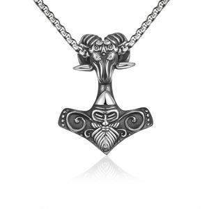 ZOryn - Colgante de Acero Inoxidable con Diseño de Martillo de Thor Vikingo, Unisex, con Opciones de Baño de Oro - Product Image 3