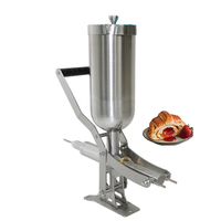 Machine à garnir manuelle de churros espagnols en acier inoxydable 5L*3 pour usage commercial