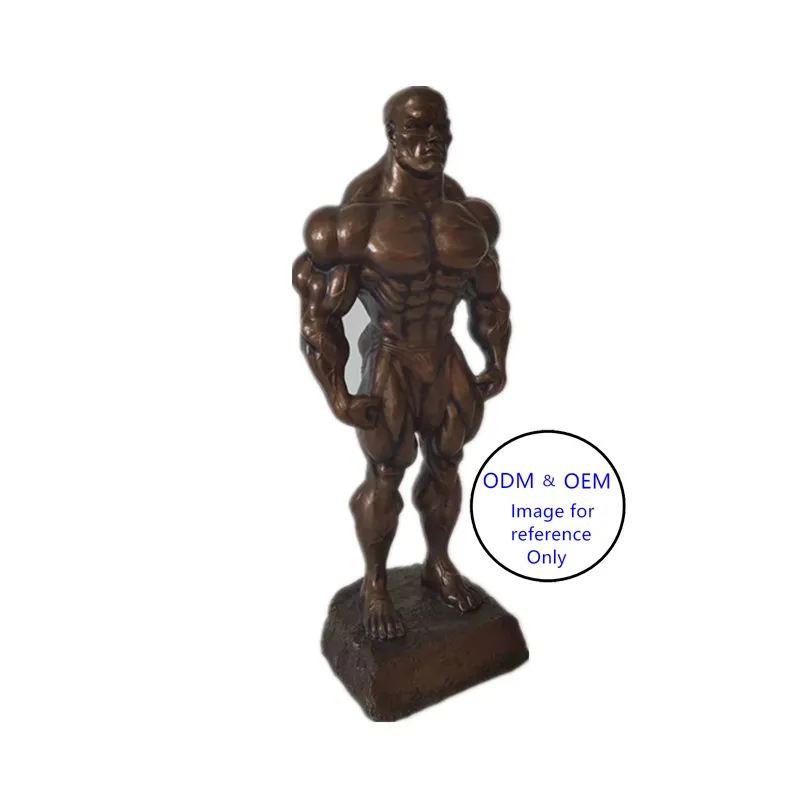 Male muscle bodybuilder trofeo scultura per la nazionale bodybuilding concorrenza IFBB awards