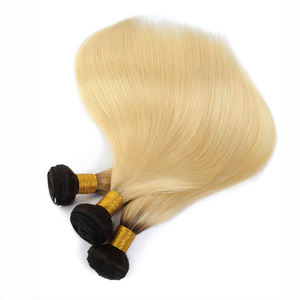 Perruque à fermeture en cheveux vierges Remy malaisiens 100% naturels, qualité usine, à <span class=keywords><strong>prix</strong></span> abordable, avec cuticules alignées, double trame, blond 1B/613 - Product Image 5