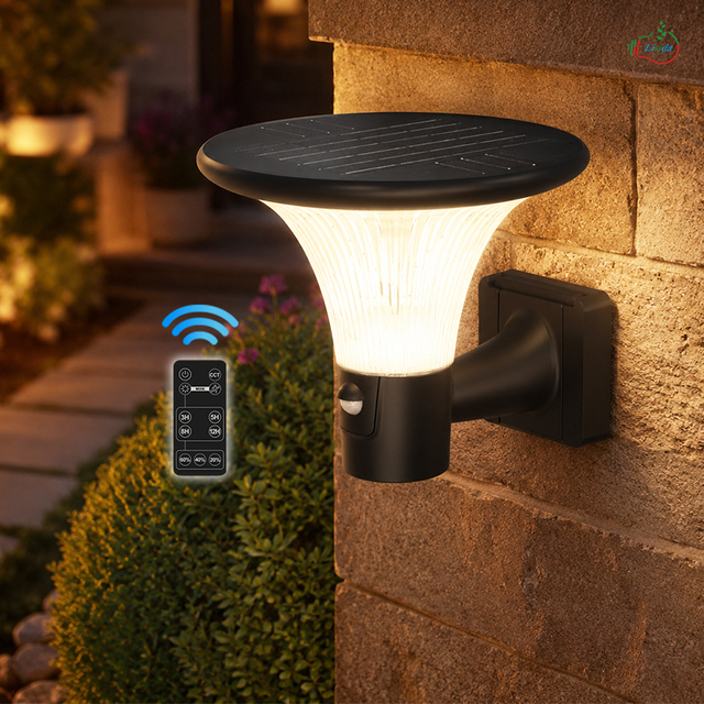 OEM Waterproof Diamond Design Outdoor LED Solar Garden Light 10W 1000lm with 3 CCT Remote Control for Hotel Park Decor
